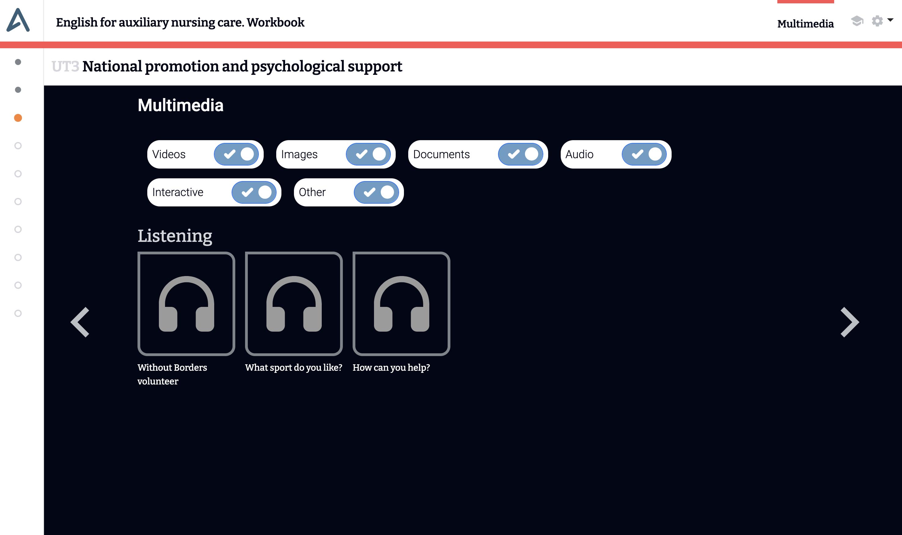 English for auxiliary nursing care. CLASSBOOK