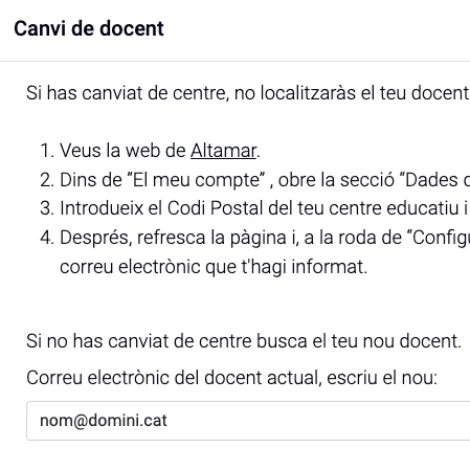 canvi docent